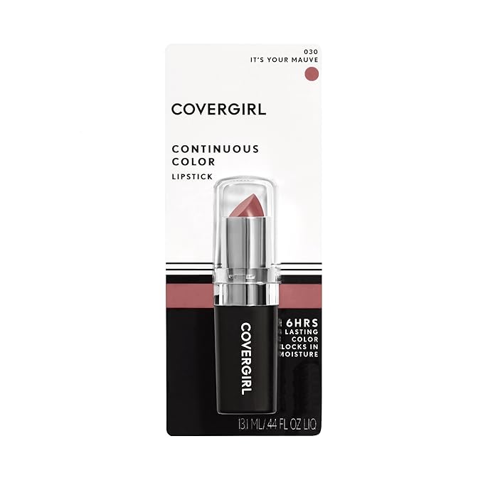 COVERGIRL Continuous Color Lipstick Bronzed Glow 770 & It's Your Mauve 030, 0.13 Oz (Packaging May Vary)