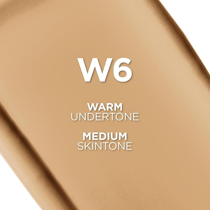 L'Oreal Paris True Match Super-Blendable Foundation, Medium Coverage Liquid Foundation Makeup, W6, Medium, 1 Fl Oz