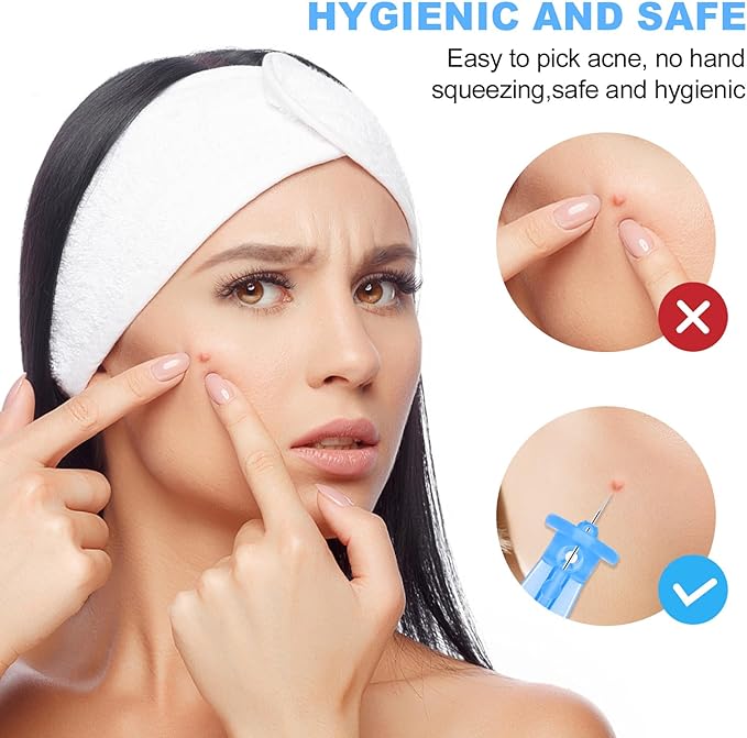 100PCS Disposable Acne Needle & 144 Dots Pimple Stickers - Ultrafine Pimple Popper Needle