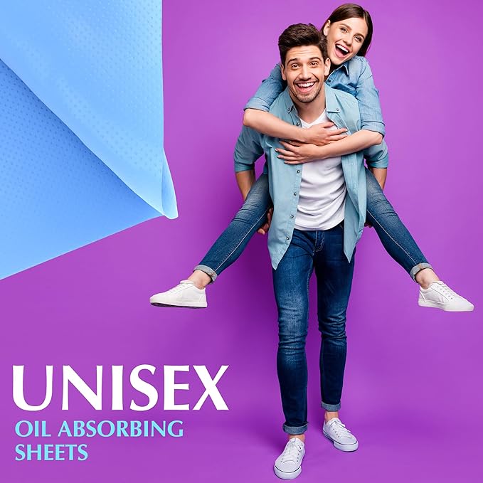 Premium Oil Absorbing Sheets for Face - 6 pack (300 sheets) - Makeup Friendly Oil Blotting Sheets for Face - Blotting Papers for Face with Oily Skin