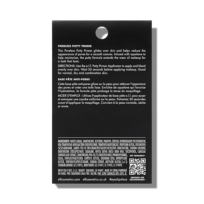 e.l.f. Poreless Face Primer, Skin-Perfecting & Lightweight, Long Lasting, Smooths & Preps to Create Flawless Base, Infused with Tea Tree and Vitamins A & E, 2 Fl Oz