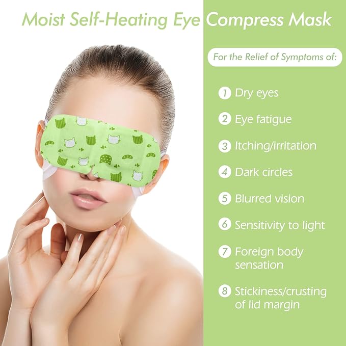 Jekeno Steam Eye Mask, 16 Packs Eye Masks for Dry Eyes, 40-60 Minutes Self Moist Warm Compress Heated Disposable Mask for Sleep, Spa Relaxing Trip Gifts, Travel Essentials for Women Men
