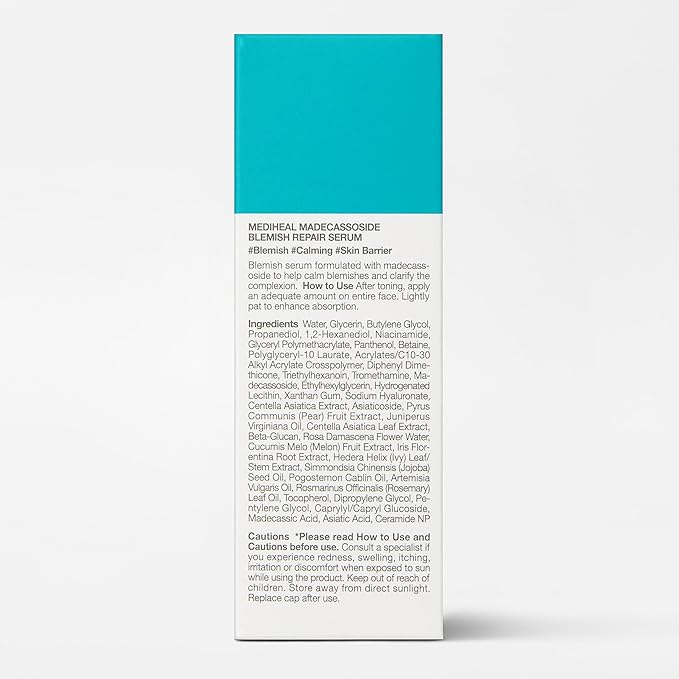 Mediheal Madecassoside Repair Serum 1.35 fl.oz - Blemish Care, Fades Pigmentation & Skin Soothing & Hydration - with Centella Asiatica, Niacinamide
