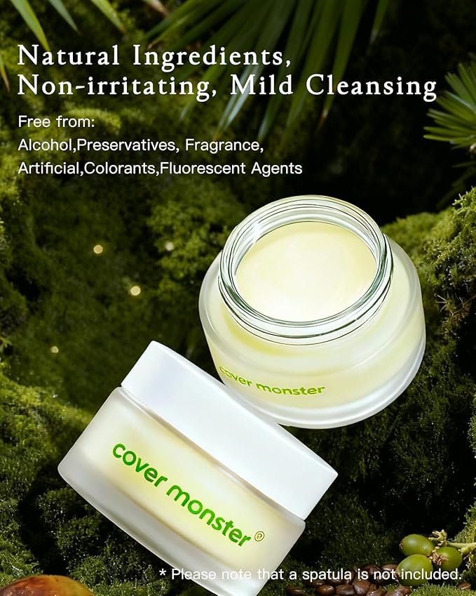 Cleansing Balm, Makeup Remover Balm, Melts Waterproof Makeup & Sunscreen, Deep Pore Cleanse & Hydration, Gentle & Non-Irritating, Made for All Skin Types, Safe for Sensitive Skin