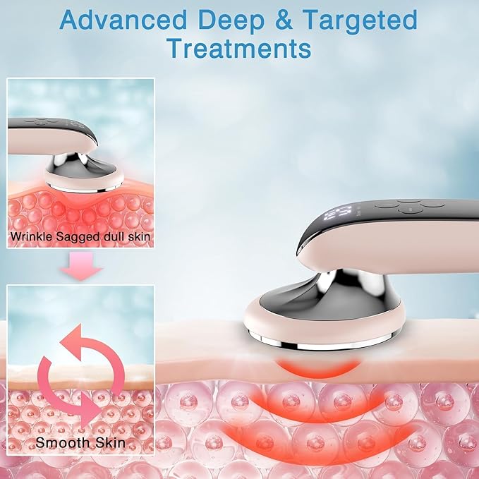 cotsoco Body Sculpting Machine, Cordless Cellulite Massager Tool for Belly, Waist, Neck, Leg, Butt, Arm-Gifts for Women Girls Mum, Pink