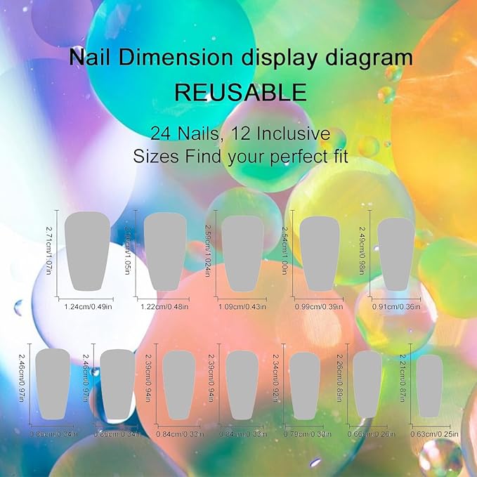 Neon Press on Nails Esports Acrylic Full Cover Fake Nails 24Pcs Glossy Colorful Medium Coffin False Nail Curve Line Gel Glue on Fingernails Graffiti Stick on Nail for Holiday Manicure Art