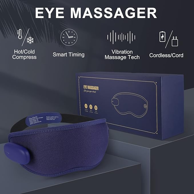 Heated Eye Mask, USB Eye Mask for Dry Eyes, Sleep Mask for Men Women, Portable Professional Electric Warm Eye
