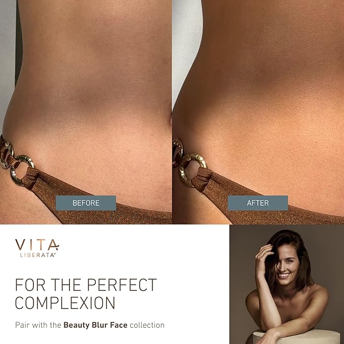 VITA LIBERATA Everyday Body Blur Drops Medium 1.59 Fl Oz, Body Makeup, Wash Off Tanning Drops, Water Resistant, Matte Satin Skin Finish