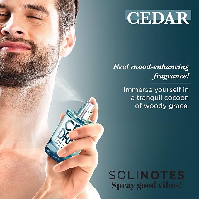 SOLINOTES Cedarwood Perfume for Men - Eau De Parfum | Refined Woody and Soothing Fragrance - Made in France - Vegan - 1.7 fl.oz