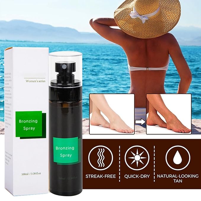 Tanning Accelerator Spray, Waterproof Tanning Spray, Tanning Spray For Sunbed, Women Moisturize Tanning Lotion, Flawless Self Tanning Spray For Indoor & Outdoor, Brown Shine Tanning Oil For Men