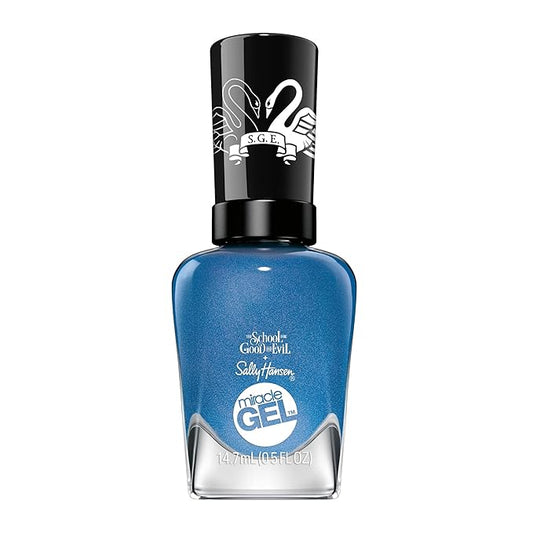 Sally Hansen Miracle Gel™, The School for Good and Evil The Storian, Long Lasting, Gel-Like Formula, No UV Lamp Needed, Blue Nail Polish