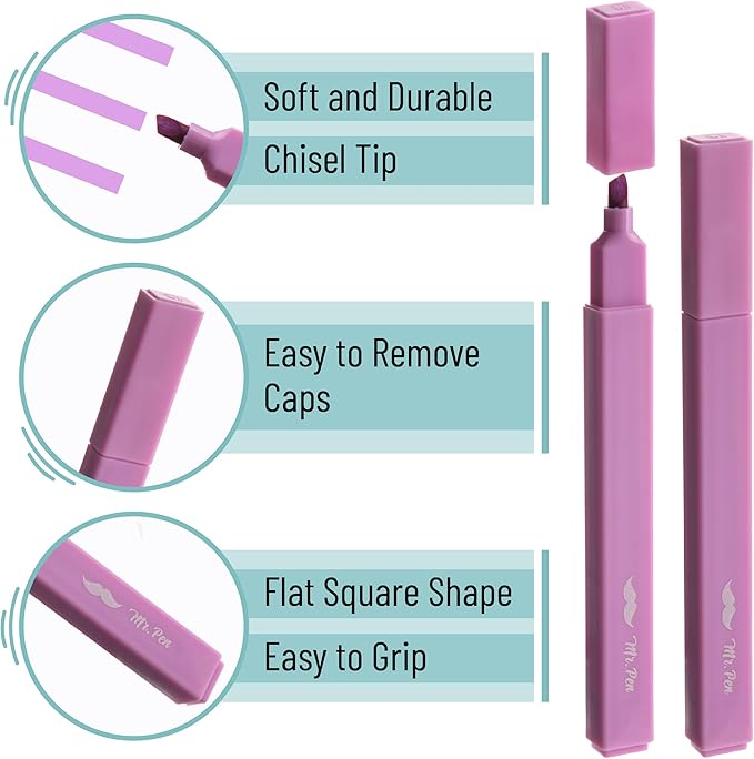 Mr. Pen- Aesthetic Highlighters, 10 Pack, Chisel Tip, Candy Colors, Cute Highlighters Assorted Colors, Cute Highlighters for School Highlighters, Highlighter Set, Pastel Highlighters