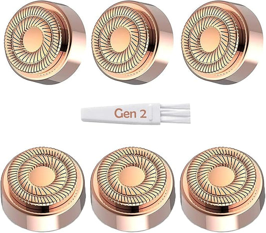 Replacement Heads for Flawless Generation 2, Facial Hair Removal Replacement Heads for Women, Compatible with Finishing Flawless Facial Hair Remover, Double Halo Replacement Heads Gen 2(6 Count)