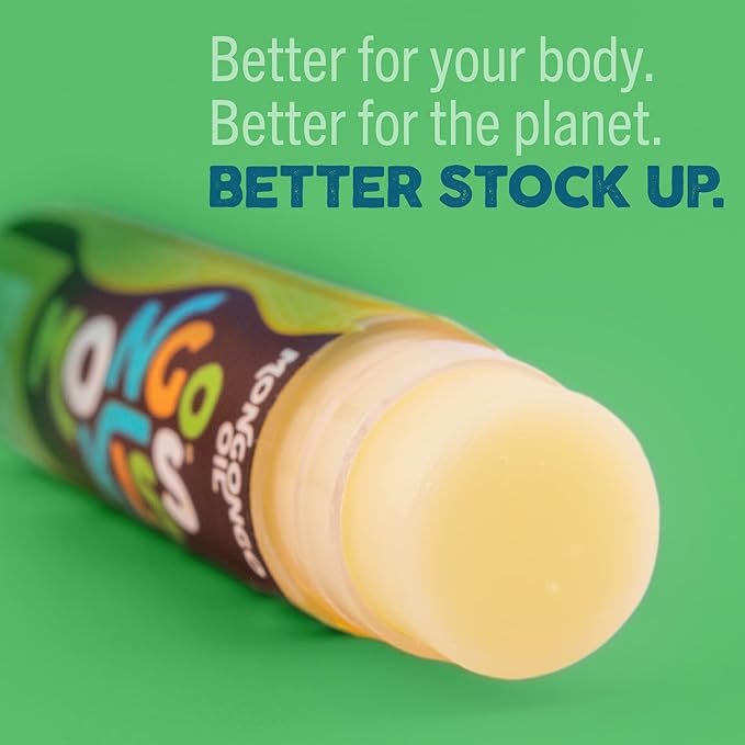 Eco Lips Mongo Kiss Organic Lip Balm 4 Pack - 100 Percent USDA Organic - Soothe, Moisturize Dry, Cracked and Chapped Lips - Made in USA (Peppermint & Vanilla Honey)