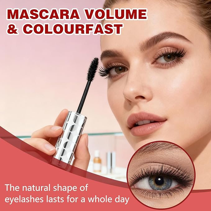 Mascara for Older Women 60 Plus, Lash Mascara, Waterproof, Flake & Smudge Resistant, Volume and Length for Mature Women with Thinning Lashes, hypoallergenic - 2Pcs (Brown)