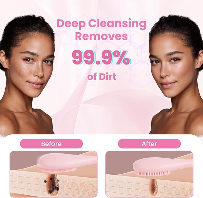 5PCS Silicone Face Scrubber Brushes Set- 2PCS Facial Cleaning Brush Exfoliator Tools- 1PCS Silicone Face Mask Applicator- 2PCS 2 in 1 Face Mask Brush Nose Lip Scrubber Skin Care Tools