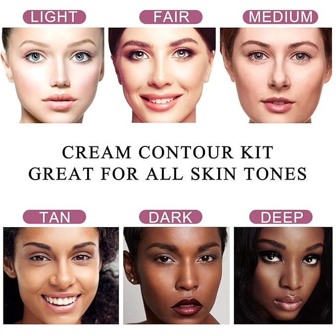 Youngfocus Cosmetics Cream Contour Best 8 Colors Contouring