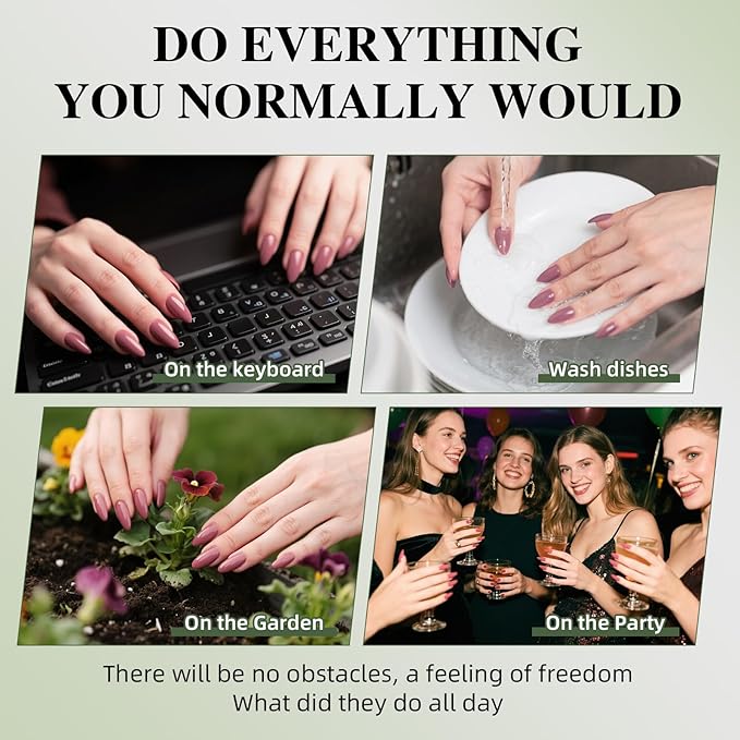 French Tip Press On Nails - Snowveil Short Almond Snowflake Nails with French Tips, Winter Press On Nails Reusable Stick On Nails in 16 Sizes, 32pcs False Nail Kit for Women & Girls