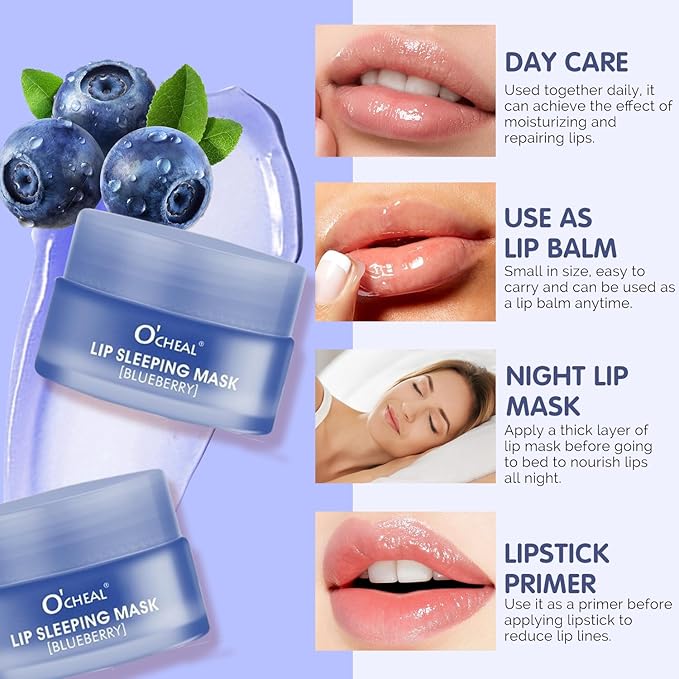Moisture Collagen Booster Lip Sleeping Mask (Blueberry)