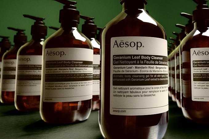 Aesop Geranium Leaf Body Cleanser & Balm Set | Green, Citrus Fresh Duo to Cleanse and Hydrate Skin | Geranium Leaf, Mandarin Rind, Bergamot Rind | 16.9 oz + 16.5 oz