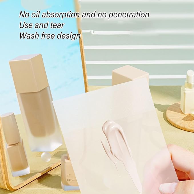 200 Sheets Nail Art Cosmetic Palette Paper Disposable Nail Art Palette Paper Mix Colors for Daily Use