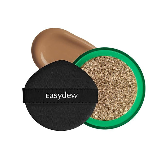 Easydew Mela B Toning Ampoule Cushion Refill - 2-in-1 Korean Skin Care & Face Beauty Makeup - Age-Defying Full Coverage Cushion Foundation with Niacinamide & Hyaluron-Vital C 0.45 oz (#33 Almond)