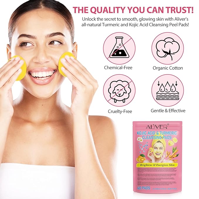 Turmeric kojic acid cleansing pads