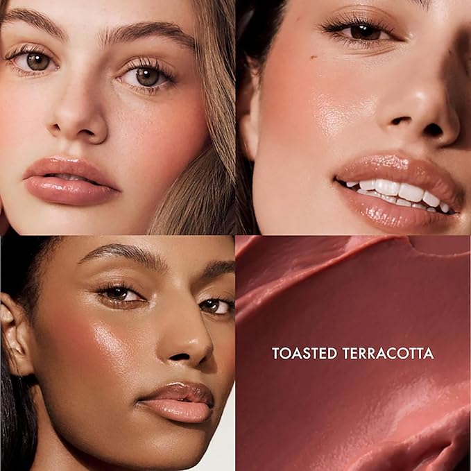 Summer Fridays Blush Butter Balm - Skincare-Infused Hydrating Cream Blush with Hyaluronic Acid, Ceramides, & Shea Butter for a Dewy Flush of Color - Cheek and Lip Tint - Toasted Terracotta (0.14 Oz)