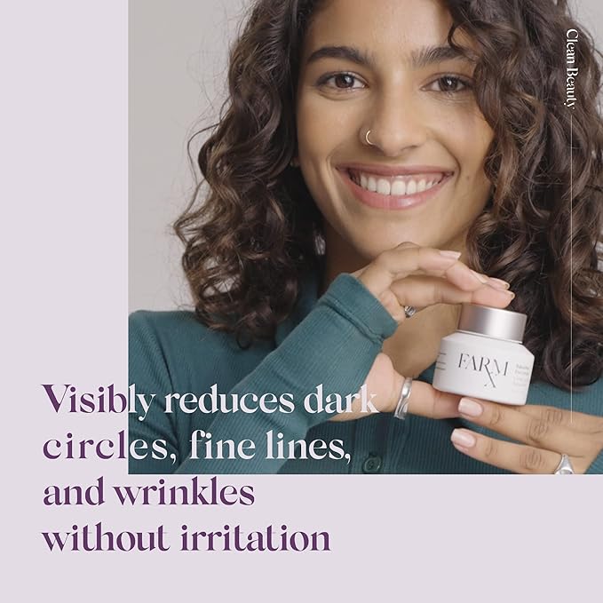 Farm Rx Bakuchiol Eye Cream - Vegan Revitalizing Cream to Reduce Dark Circles and Wrinkles Under and Around the Eyes, an Alternative to Retinol (30ml/1 fl oz) Clean Beauty