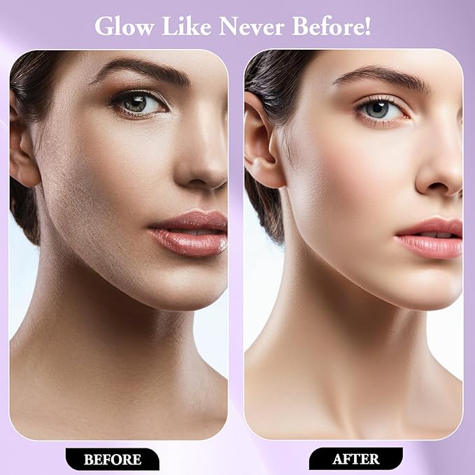 Dermaplaning Tool for Women Face - Edge Technology Sonic Dermaplane Razor for Facial Exfoliation & Peach Fuzz Hair Removal with 10 Refill Blades (Purple)