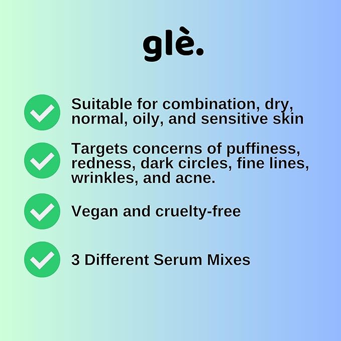 Gle Skincare Cryotherapy Ice Massager Infused with Vitamin C - Cryo ICY Pops Face Massage Ice Roller | Cryotherapy Cooling Facial Ice Massager - for Face & Eyes