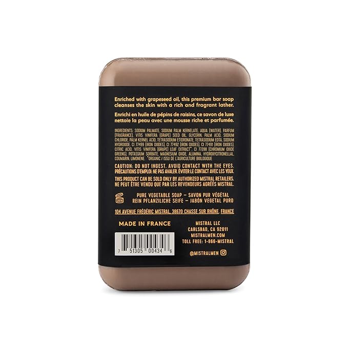 Mistral Bar Soap, Teak Wood, Large Bar