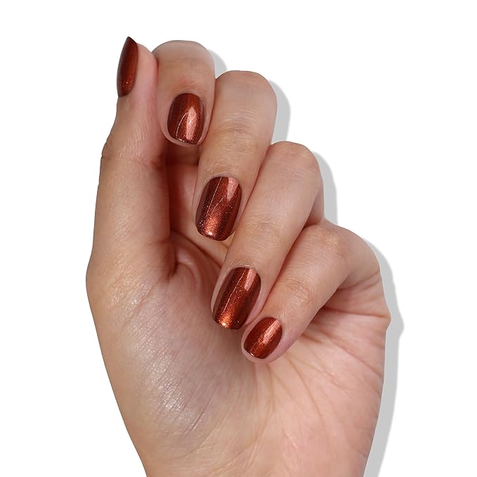 LONDONTOWN lakur Nail Polish - Chip-Resistant, Non-Toxic, Conditions & Hydrates Nails | Metallic Cinnamon, Posh Forever, .40 fl oz