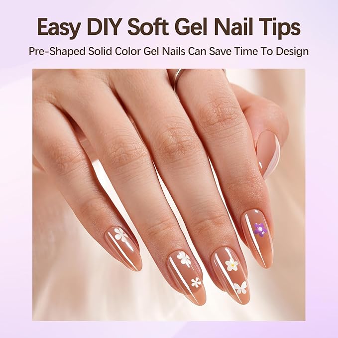 French Tip Press on Nails, 150Pcs Medium Almond Press on Nails, Chrome Nail Tips Glue On Nails, Soft Gel Fake Nails Reusable Stick On Nails for Women 15 Sizes