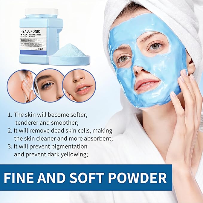 23 Fl Oz Jelly Mask Powder for Facials Professional Natural Gel Face Masks, Hydrating & Moisturizing Jelly Mask SkinCare（Hyaluronic Acid）