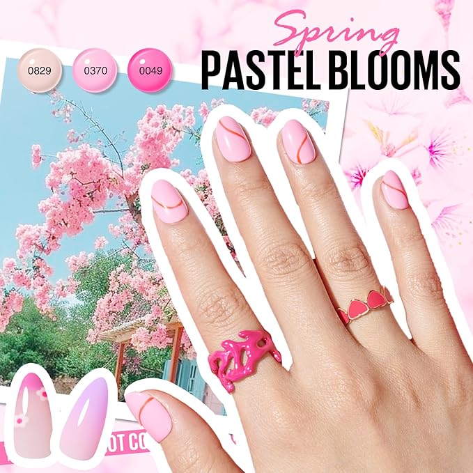 MEFA 42 Colors Gel Nail Polish Kit with U V Light, 59 Pcs All Seasons Collection Colorful Gel Polish Essential Set with 5 Psc Matte/Glossy Base Top Coat, Salon Gifts for Women