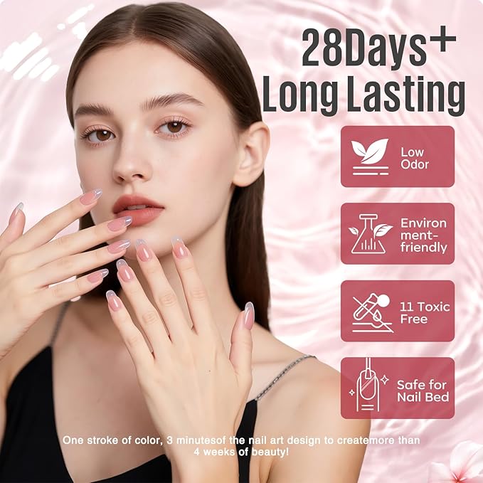 MEFA Jelly Gel Nail Polish Set, 12 Colors Jelly Red Glitter Nail Polish Set Nude Pink Milky White Nail Polish Gel Neutral Transparent Sheer Red Gel Nail Gifts for Women Girl DIY Salon Home Manicure