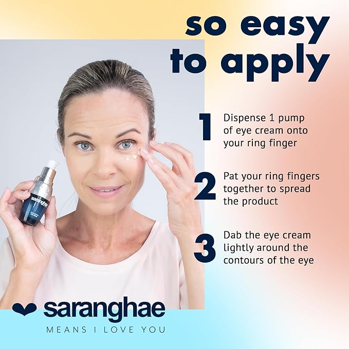 Cica Korean Under Eye Cream - Dark Circle & Puffiness Reduction, Anti-Aging Under Eye Treatment, Hydrating Niacinamide Cream for Minimizing Wrinkles – 1 Ounce by Saranghae