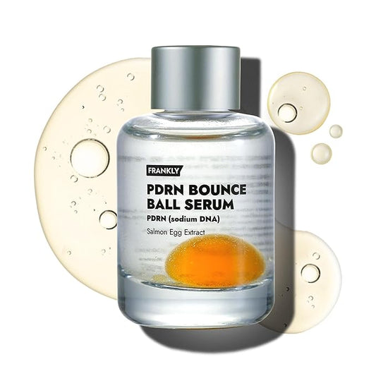 FRANKLY Salmon PDRN Bounce Ball Serum – Skin Repair PDRN Salmon DNA Serum for Post Microneedling Recovery, Redness & Damaged Skin | Glass Skin Korean Skincare | Lightweight, Non Sticky | 1.01 fl oz