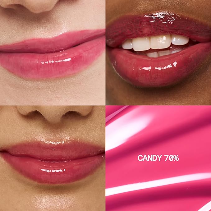 fwee 3D Voluming Gloss 70% (Rich) | Candy 70% l High Shine, Non-Sticky Lip Gloss for Makeup | Long-Lasting, Moisturizing Gel Formula | 30%, 70% Pigment Options | 5.3g