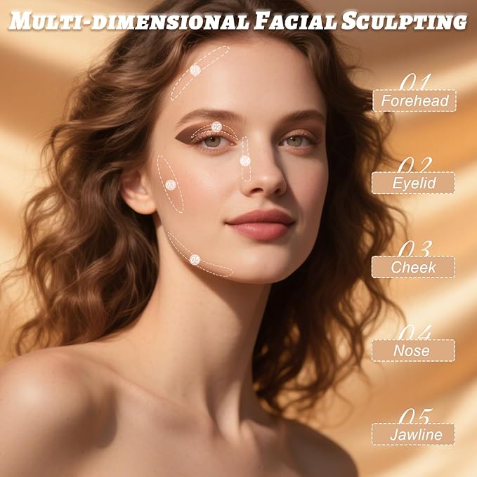 DAGEDA Neutral Contour Stick,Cream Contour Makeup with Brush,Lightweight, Blendable, Longlasting Creamy Bronzer Stick, Matte Finish Natural Face Contouring Makeup