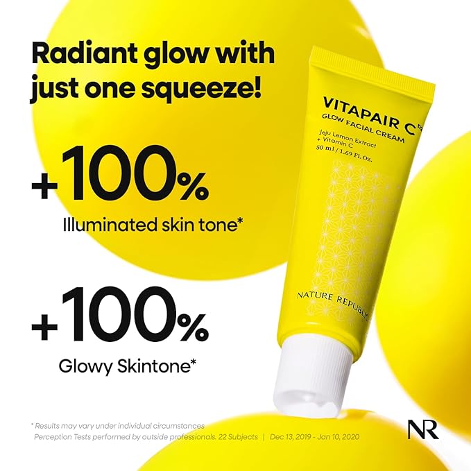 Nature Republic Vitapair C Glow Facial Cream - Hydrating Face Moisturizer for Women, Pure Vitamin Firming, Beauty Skin, Gentle Night Skincare, Daily Hydration, Radiance, Glowing, 50ml / 1.69 fl oz