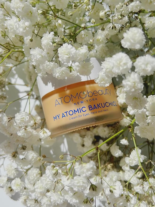 MY ATOMIC BAKUCHIOL Cream for Eyes, Face and Neck – Bakuchiol + Purified Quinoa Seed Polysaccharides | Anti-Aging, Lifting & Brightening | Retinol Alternative | Vegan & Dermatologically Tested – 45ml