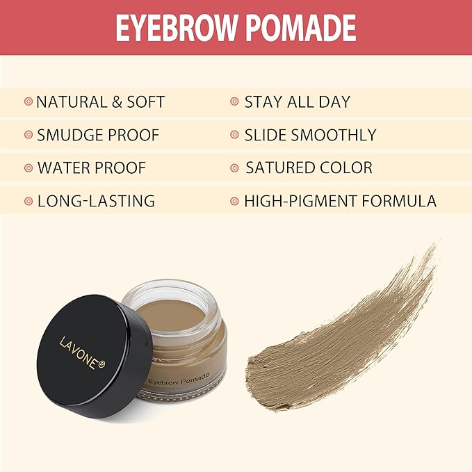 LAVONE Hair-Like Eyebrow Pen Makeup kit, Eyebrow Pencils for Women with Waterproof Microblading Eyebrow Pencil, Eyebrow Pomade, Eyeliner and Eyebrow Brush, Create Full, Natural Brows, Dark Blonde