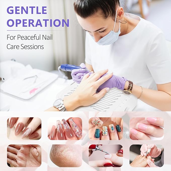 LIONVISON Nail Dust Collector for Salons: Vacuum Fan Dust Suction Machine for Beginners DIY - Manicure Pedicure Tool with Reusable Filter for Home