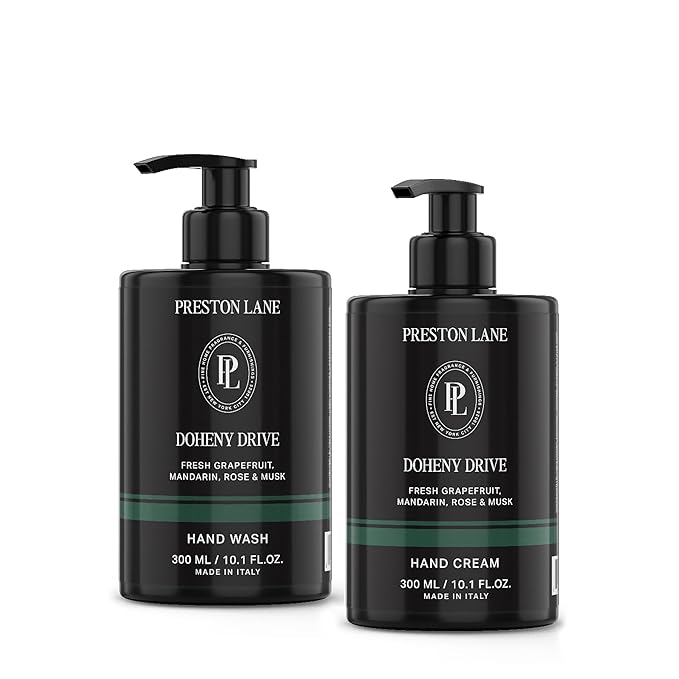 Preston Lane Hand Set, Scented Hand Wash & Cream Duo, Gently Cleanses, Hydrating & Nourishing