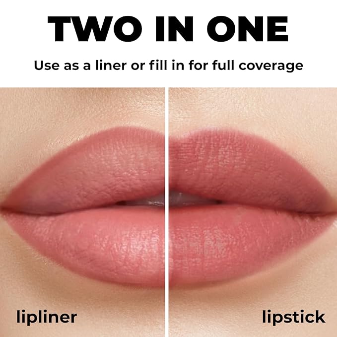 Lamel Matte Gel Lip Liner Pencil | Weightless & CreamyTexture - Sharpenable - Longwear & Waterproof - High Pigmented & Flawless Finish - Cruelty-free & Paraben-Free,- 409, 1,7g/0.05oz