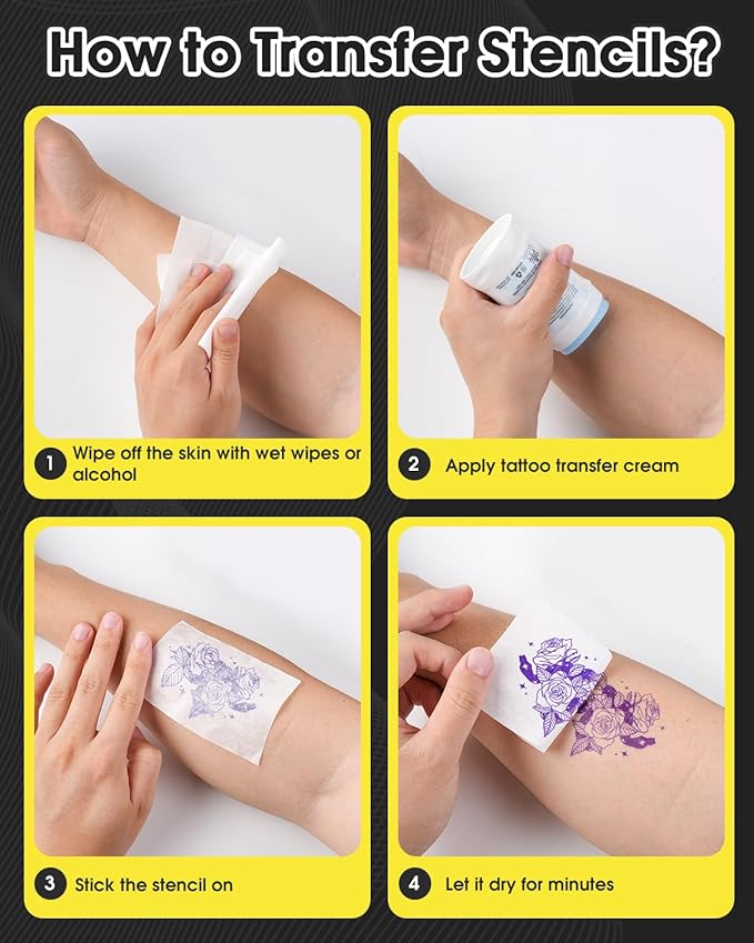 Phomemo M08F Tattoo Stencil Printer Bluetooth, Inkless Tattoo Machine with 10pcs Transfer Paper, Portable Printer for Tattooing, Compatible with Smartphone & PC, Silver