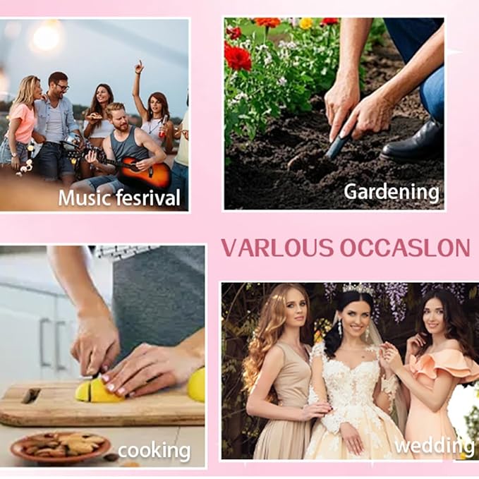 24Pcs White French Tip Press on Nails Medium Almond 3D Flower Fake Nails with Gold Pearl Designs Glossy Artificial Acrylic Full Cover False Nails Blue Floral Nails Summer Press ons for Women Manicure