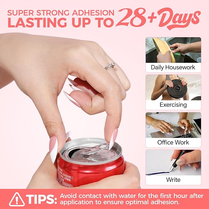 Super Strong Gel Nail Glue for Press On Nails(5ml), Upgraded Air Quickly Dry Glue Gel No UV Light Needed for Nail Tips Fake Nails Long Lasting with Professional Salon Quality